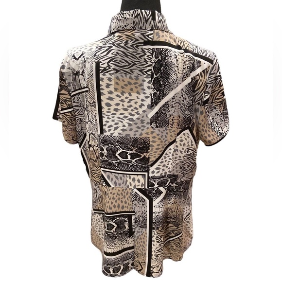 DANA Bachman Button Down Blouse Animal Print - Picture 4 of 10